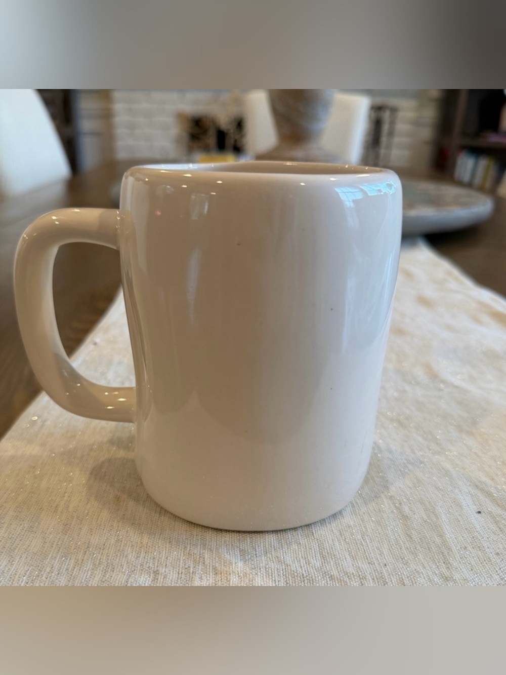 Rae Dunn JUST BREATHE White Ceramic Coffee Mug Artisan Collection 18 Oz - Picture 3 of 7